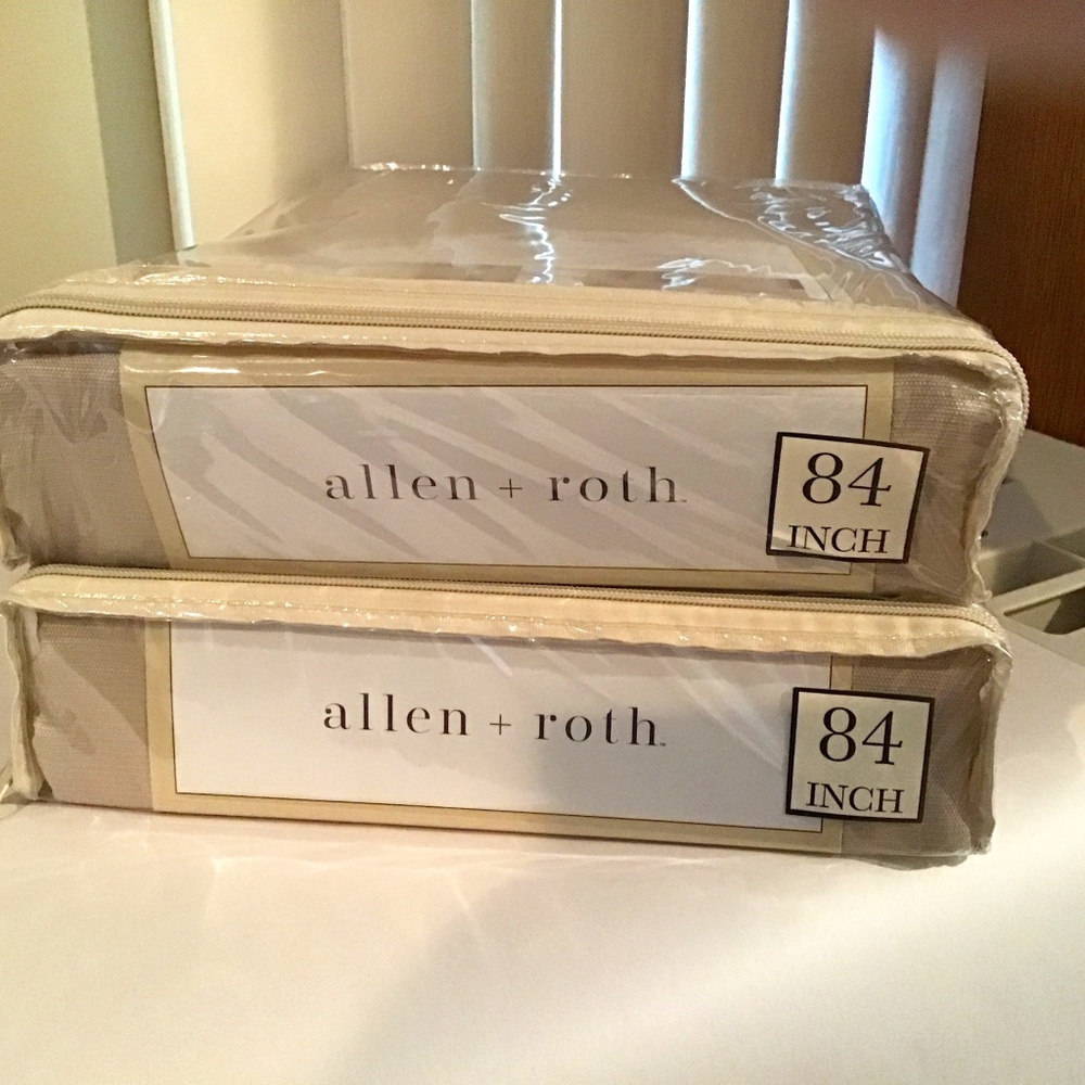 New Allen & Roth Indoor/Outdoor 84” Grommet Top Drapes 2 Pair Packs Available